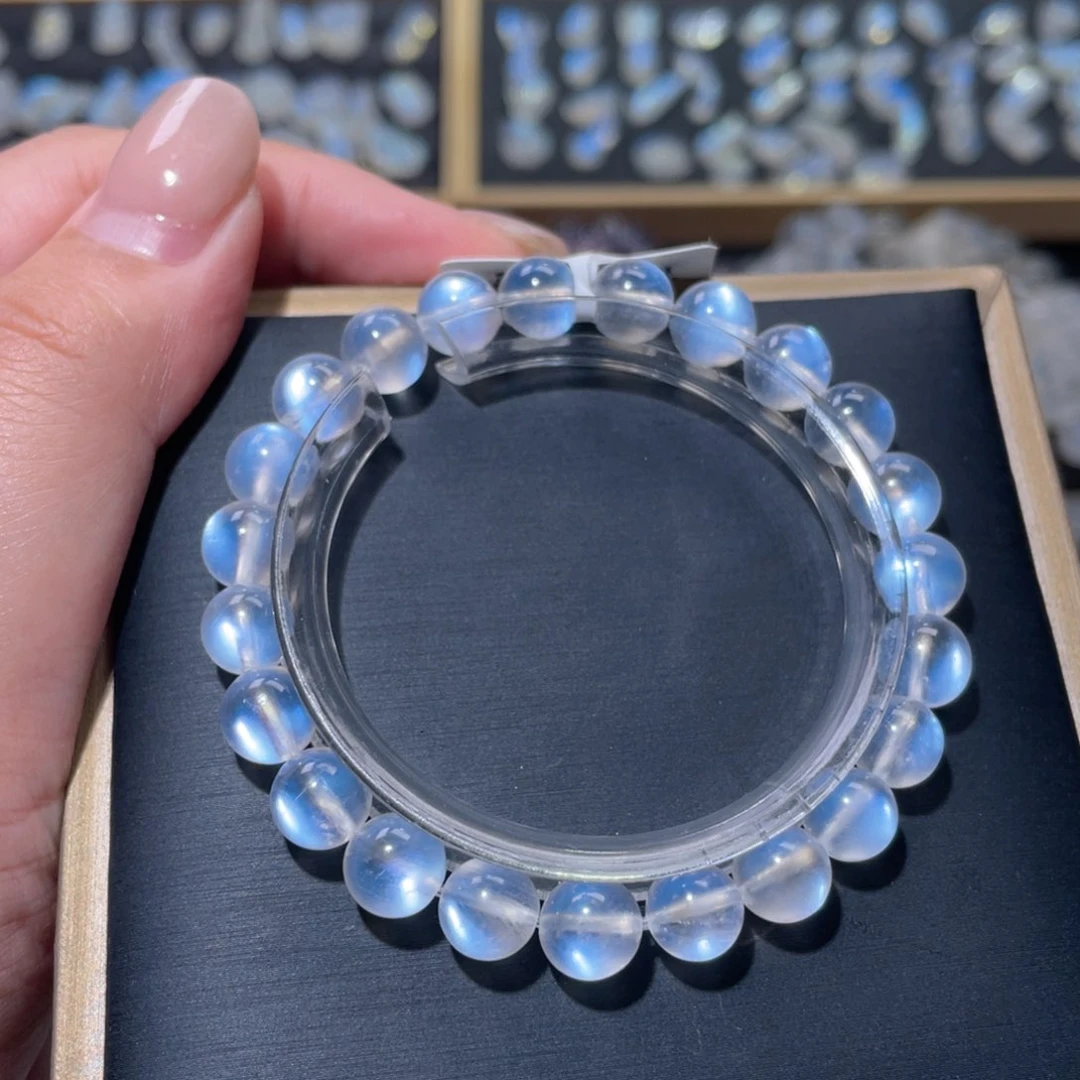 手链未镶嵌长石蓝月光手链8mm