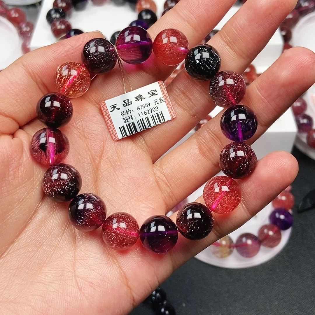 水晶手链未镶嵌稀缺型黑加仑1162903