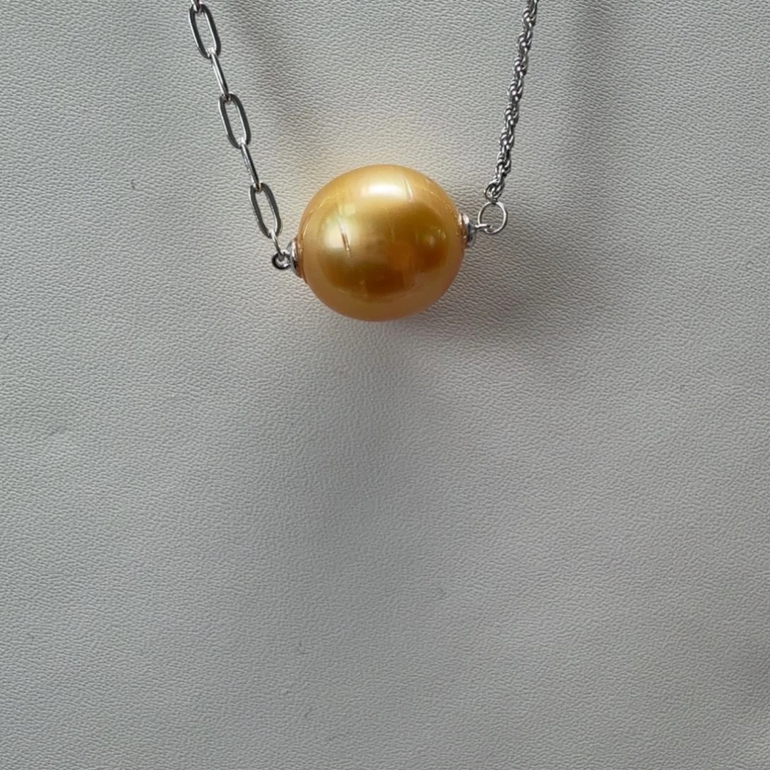 海水珍珠颈饰银S925镶嵌