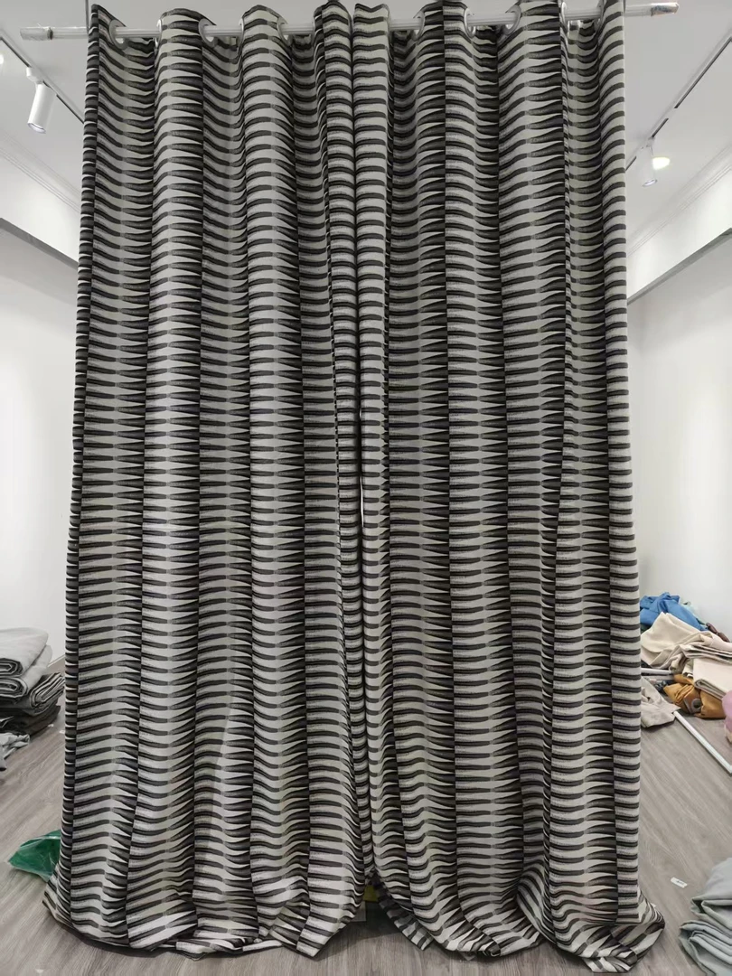 60成品窗帘清货宽3米对开高2.9米打孔挂钩一套