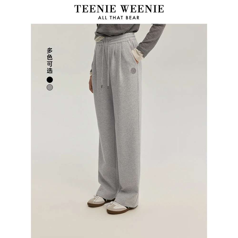 TeenieWeenie小熊2024高能感四面弹宽松阔腿裤休闲裤TTTM248904Y