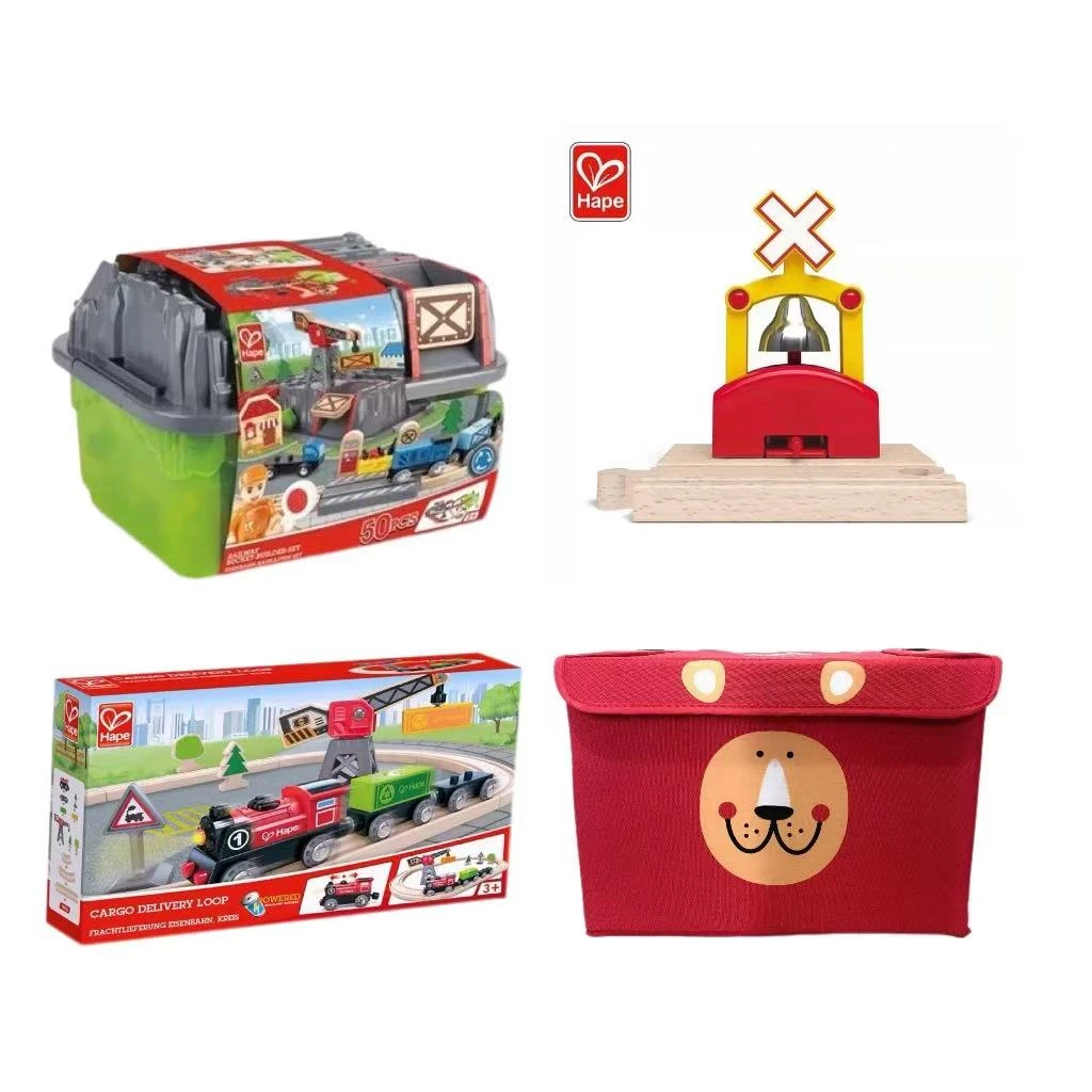 火车轨道小镇运输收纳套 男孩女孩拼插拼搭轨道 e3764 组合