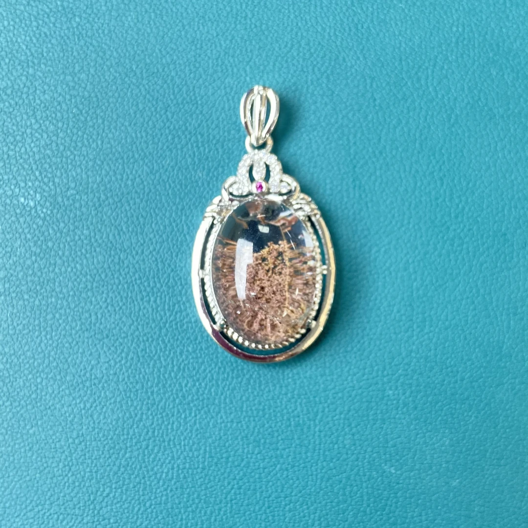 经典国风天然幽灵水晶吊坠1315