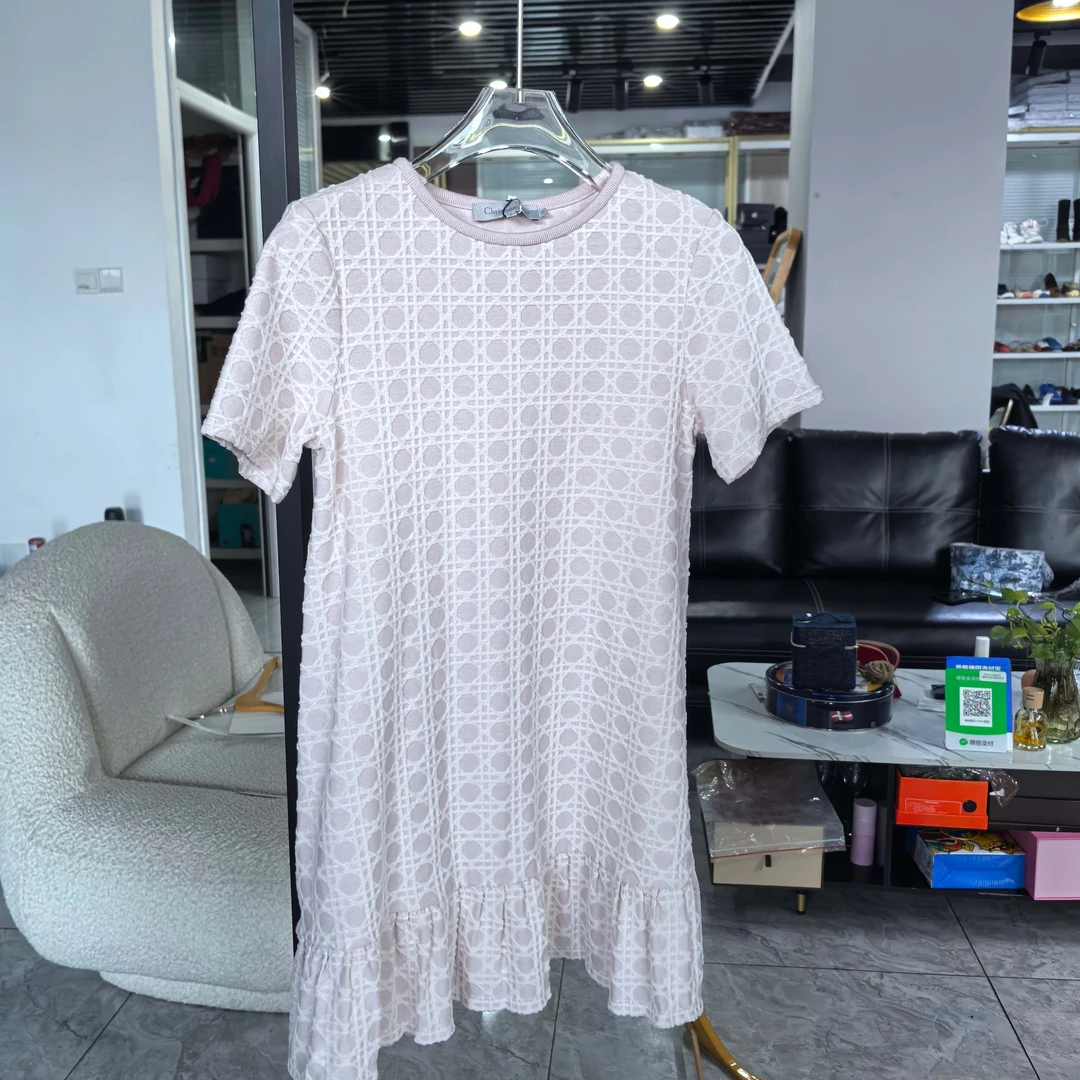 未使用 DIOR/迪奥 Dior浅粉色格子连衣裙155710