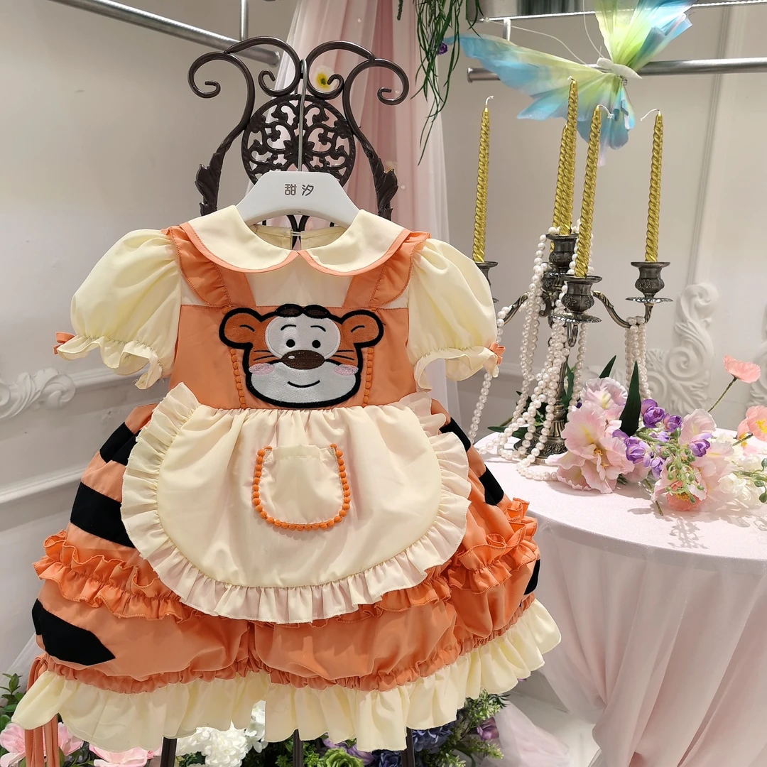 【现货】甜汐童装2025夏季新款儿童公主连衣裙 252-TX-86108黄色