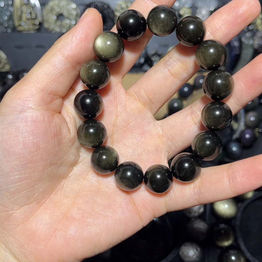 *****未镶嵌黑曜岩手链