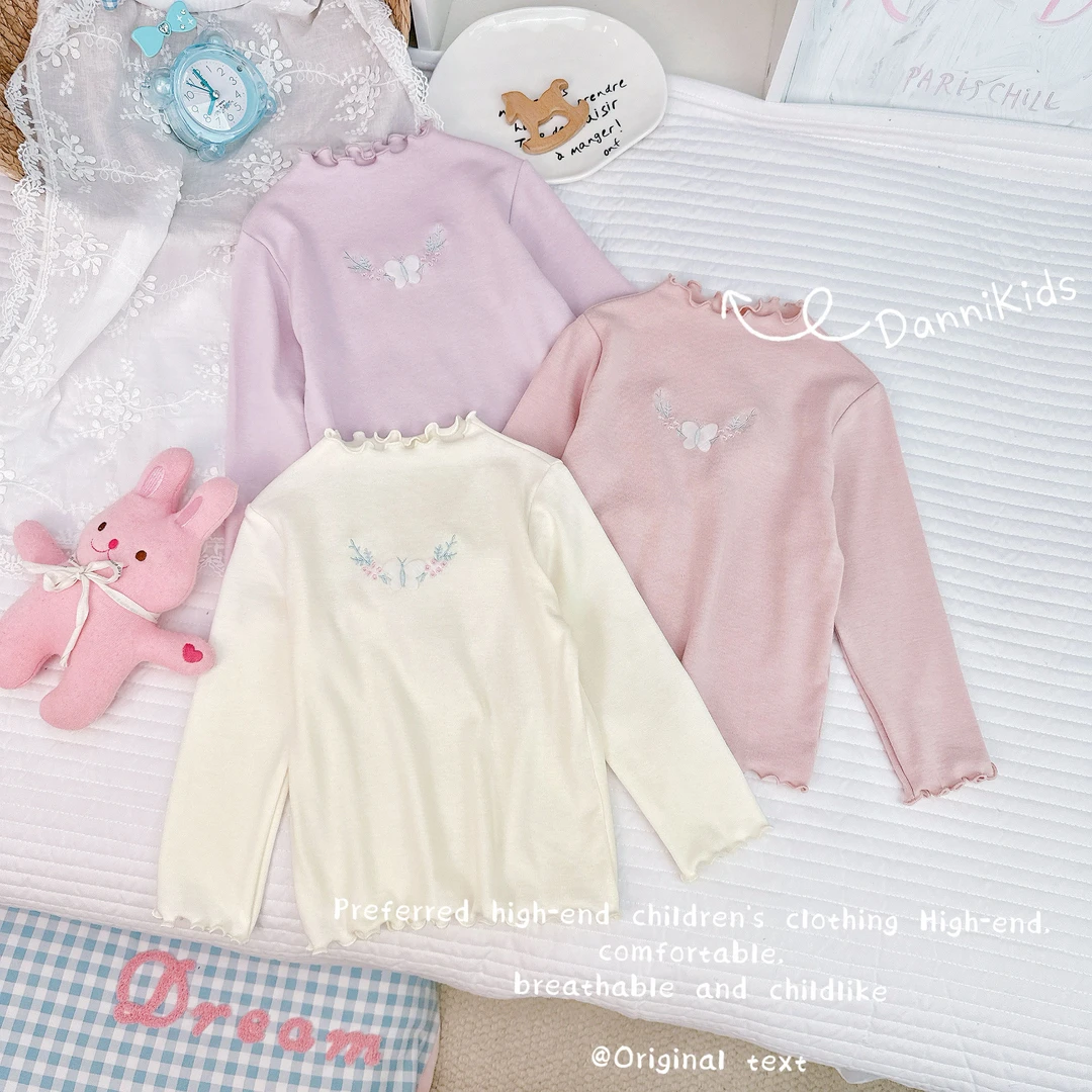 「Dannirabbit」【蝶恋花】秋款&简约大气女童打底衫【G-5306】