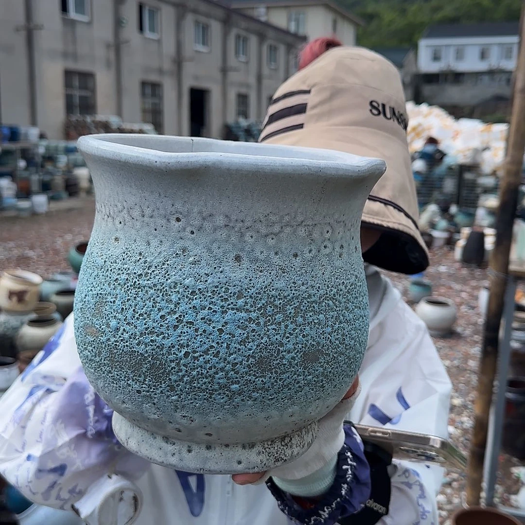 紫砂花盆王嫂花盆0709-105高20口20