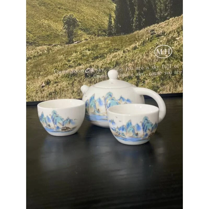 （带两杯）w2459青山羊脂玉西施壶一壶两杯