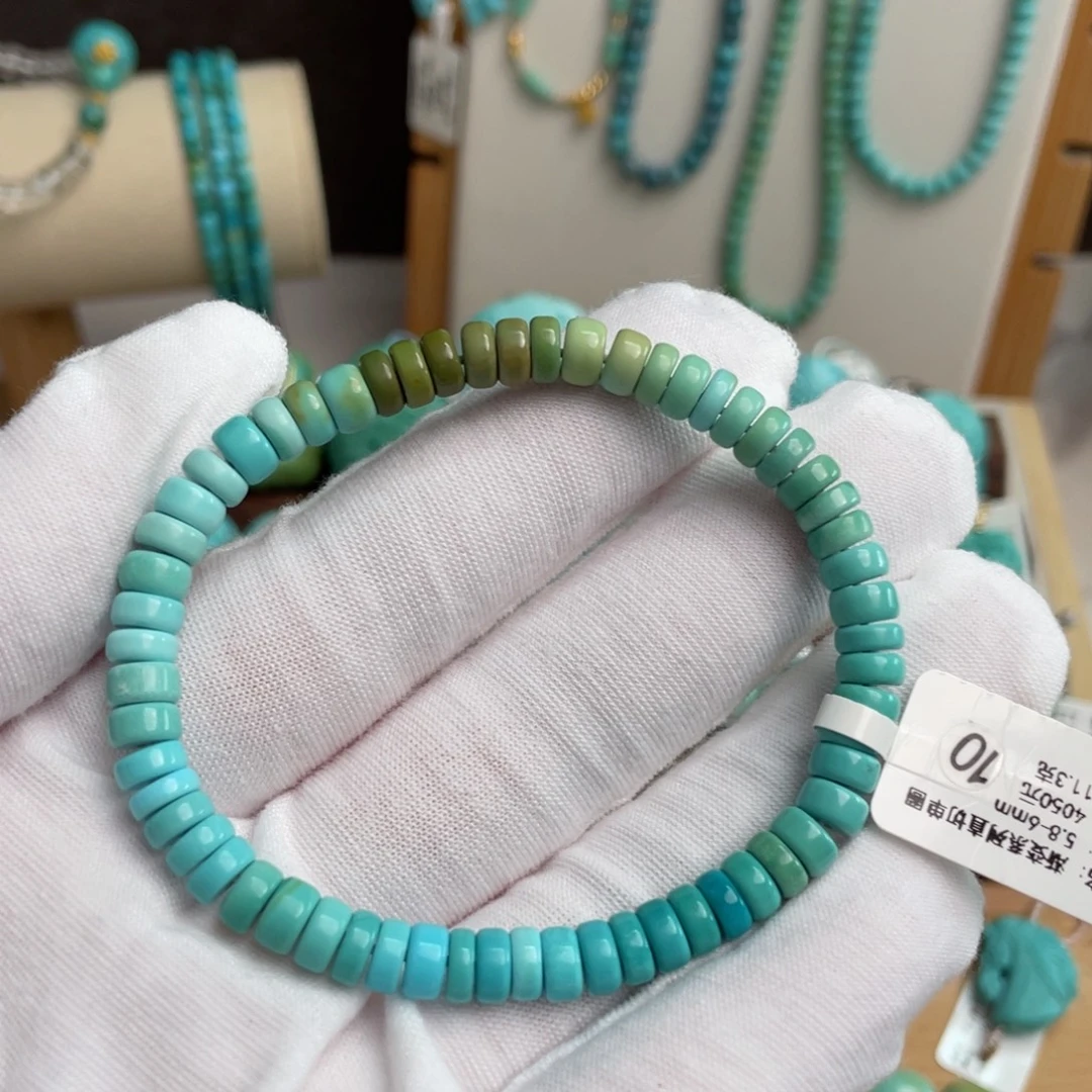 未镶嵌绿松石精品渐变直切单圈卡5.8-6