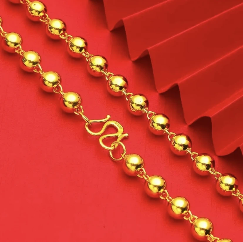 合金项链 合金项链【圆珠项链】经典霸气时尚百搭款光珠项链