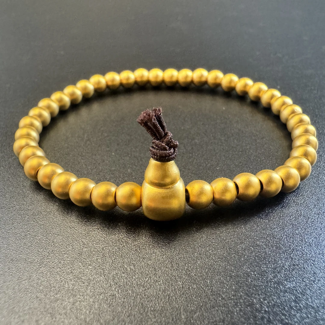 足金999古法文玩黄金手串