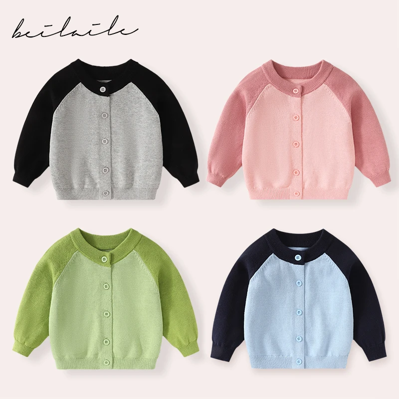 【毛衣开衫新品插肩袖 小乐妈咪】婴儿童上衣服男童宝宝春装秋季G12