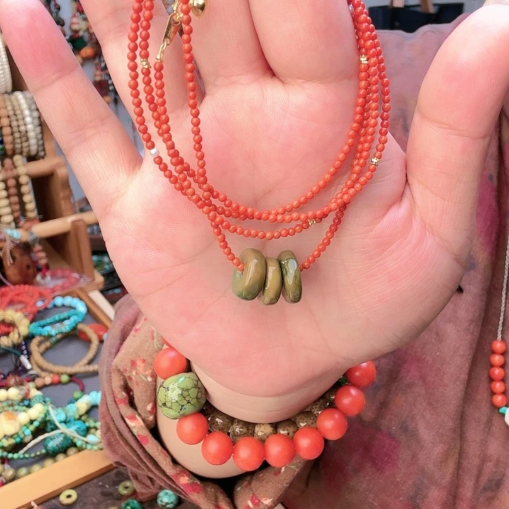 南红玛瑙手链未镶嵌毛*