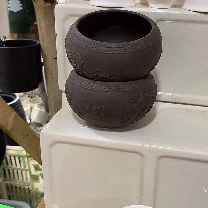 摆件多肉植物盆瑕疵有孔