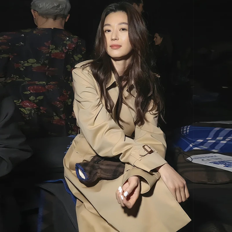 [织屿]  [短款]  时装周风衣女英伦新款三防变色龙嘎巴甸气质外套
