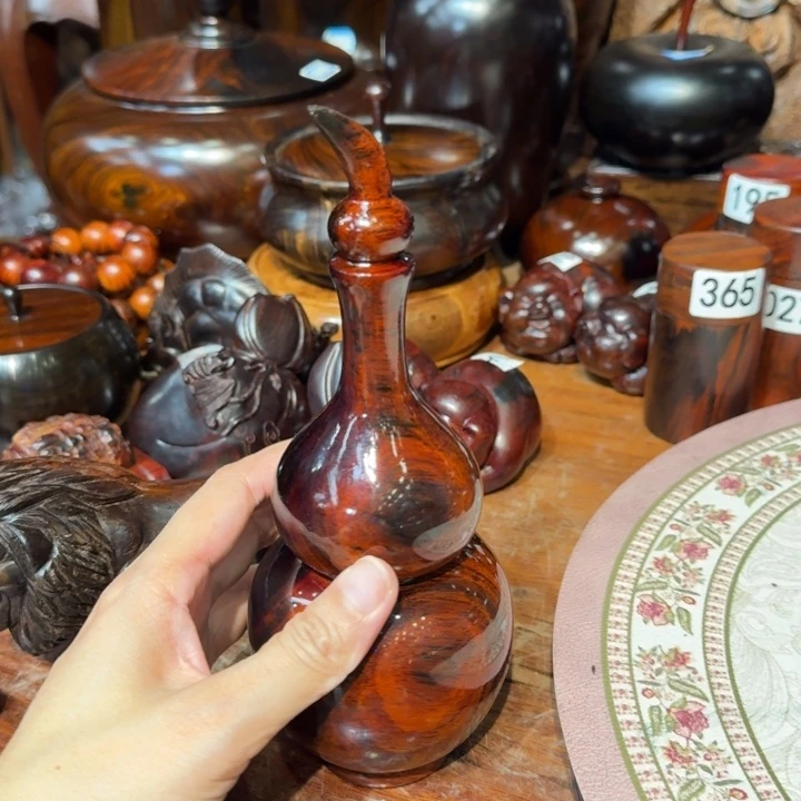 交趾黄檀（大红酸枝）酸枝葫芦摆件21-9