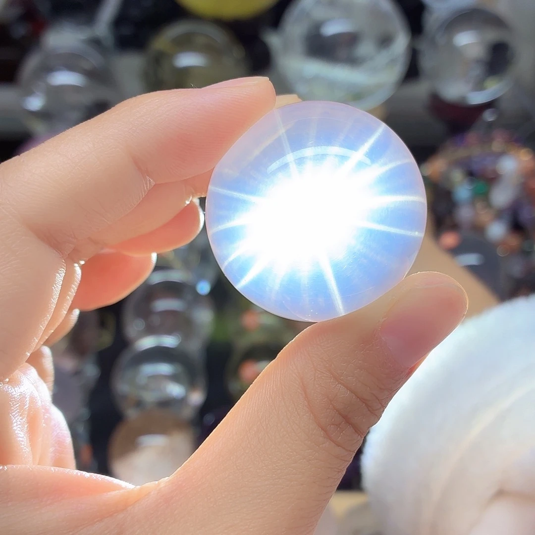 水晶珠宝半成品未镶嵌12芒星37净体