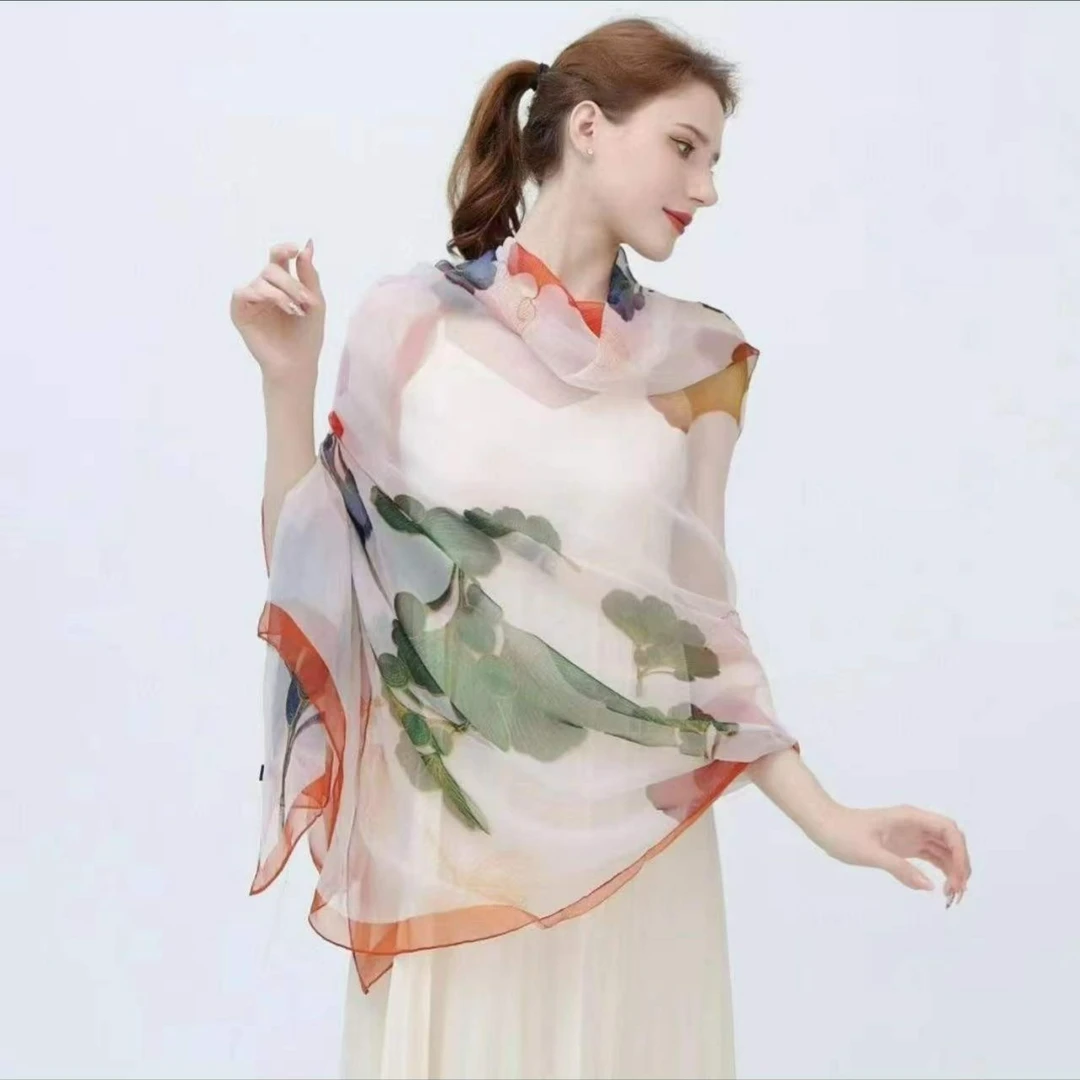 1025 优柔纱时尚百搭气质女士130x180左右纱巾丝巾
