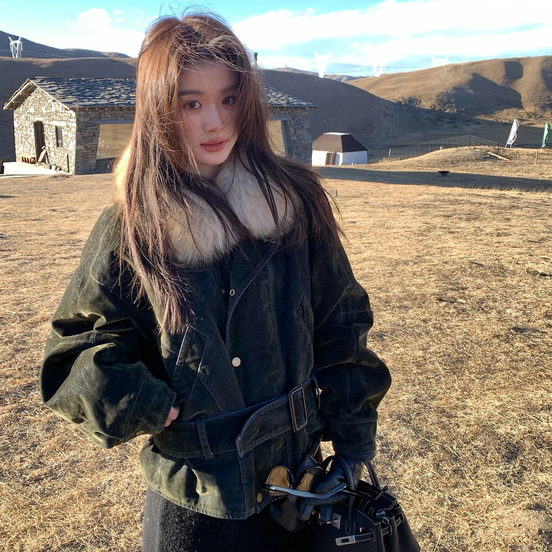 【自由旅人】高奢白鹅绒狐狸毛领可拆洗水洗夹克羽绒服