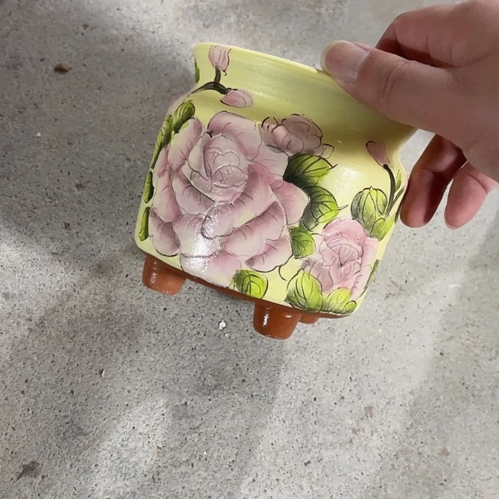 V***n景德镇手绘花盆幸运花盆