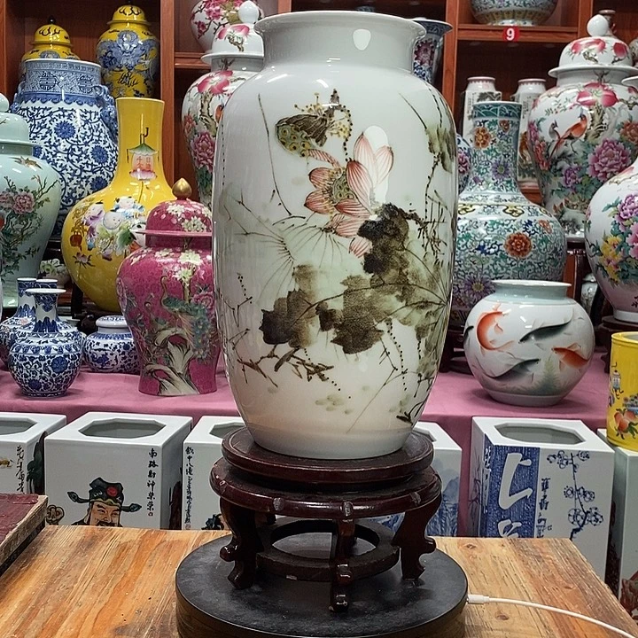 景德镇陶瓷手工手绘花瓶摆件