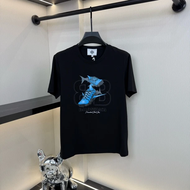 2025夏季液氨棉高品质潮流欧货短袖    6692