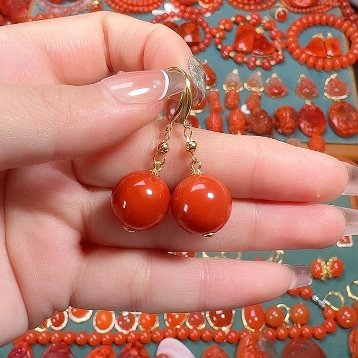 南红玛瑙银S925镶嵌13+