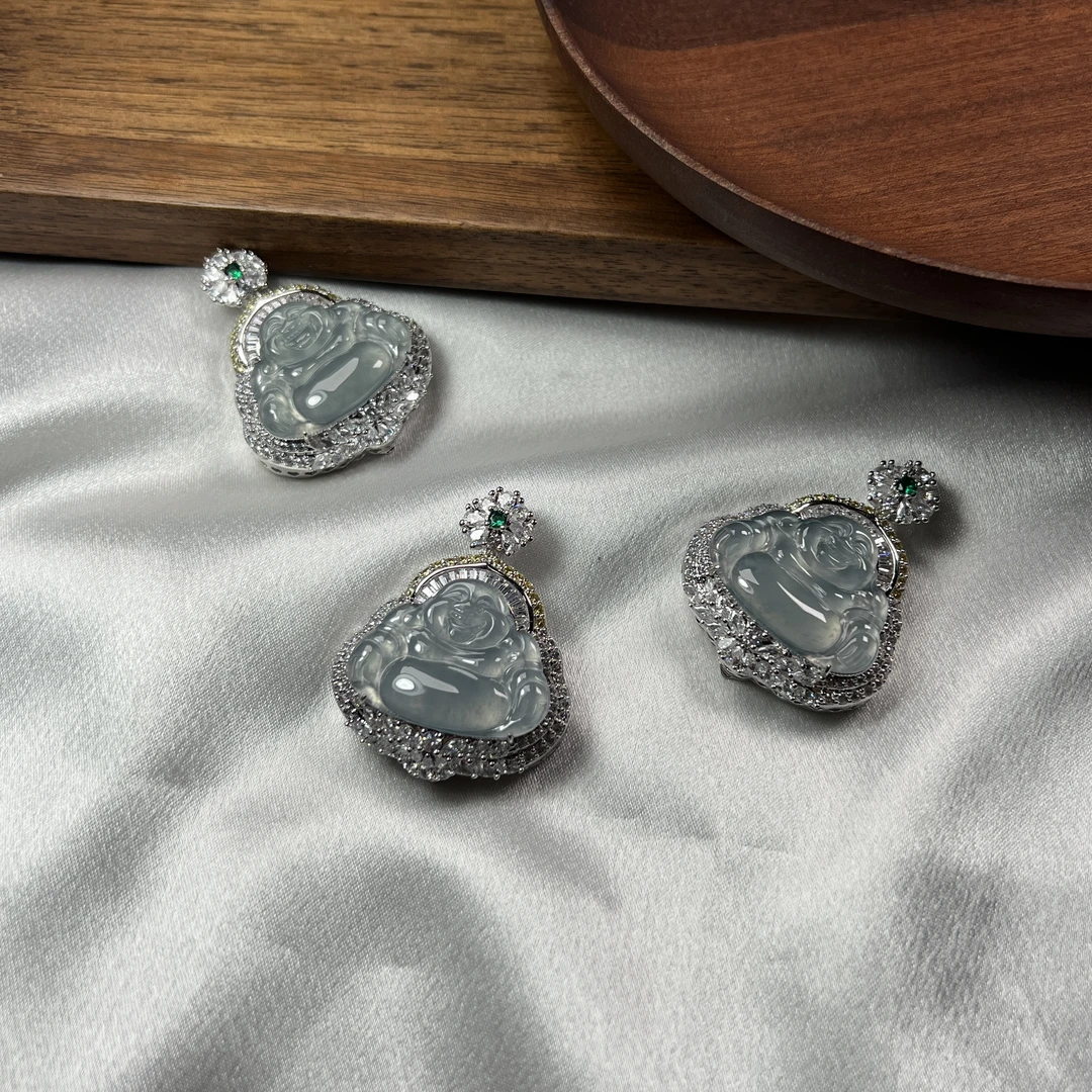 4076-40373-铜镶翡翠冰佛公-多样性发一