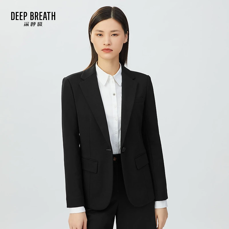 DEEP BREATH深呼吸哥弟真的好春装通勤收腰一粒扣西装外套8400062