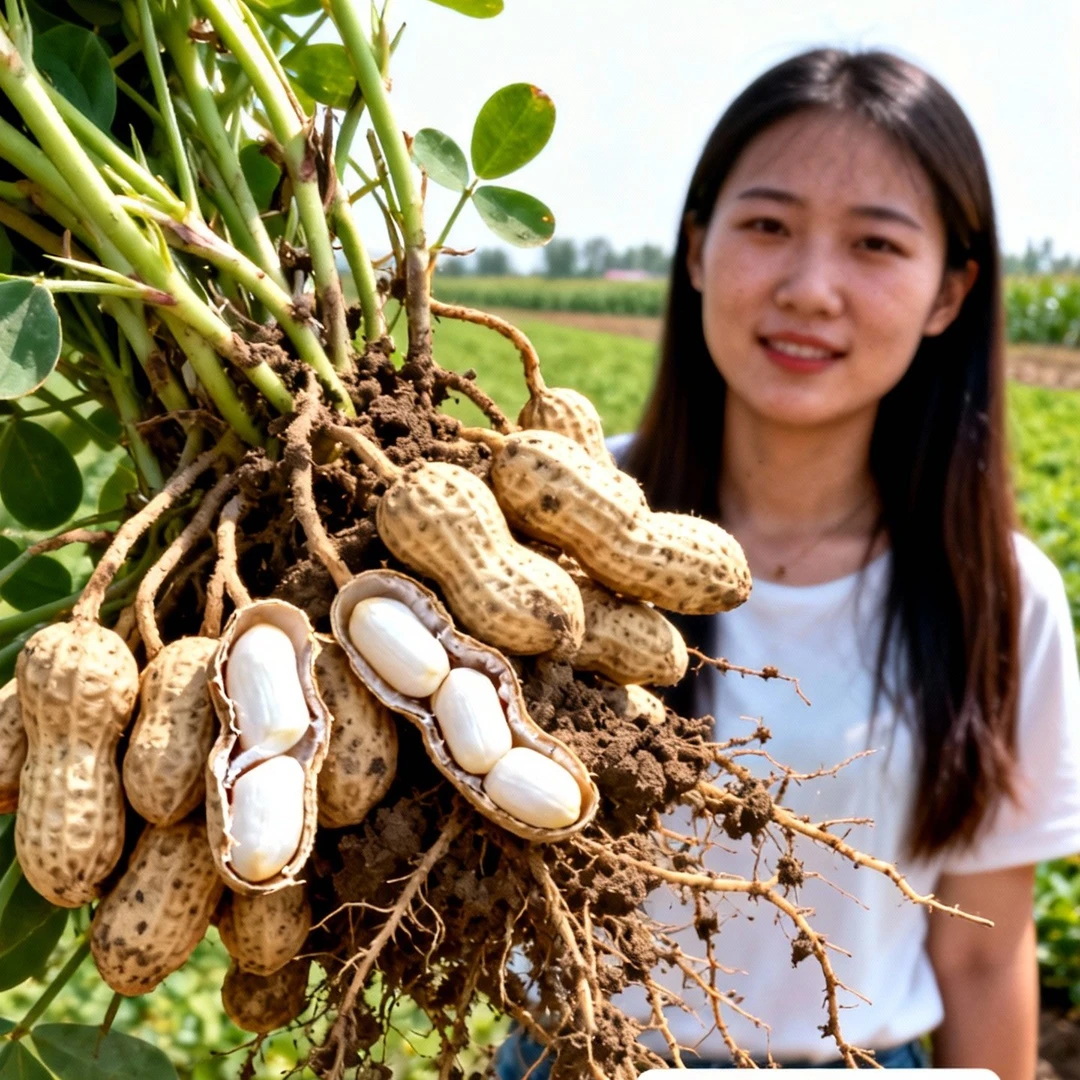 农家自种花生老品种粉皮花生人工手挑生干花生榨油香