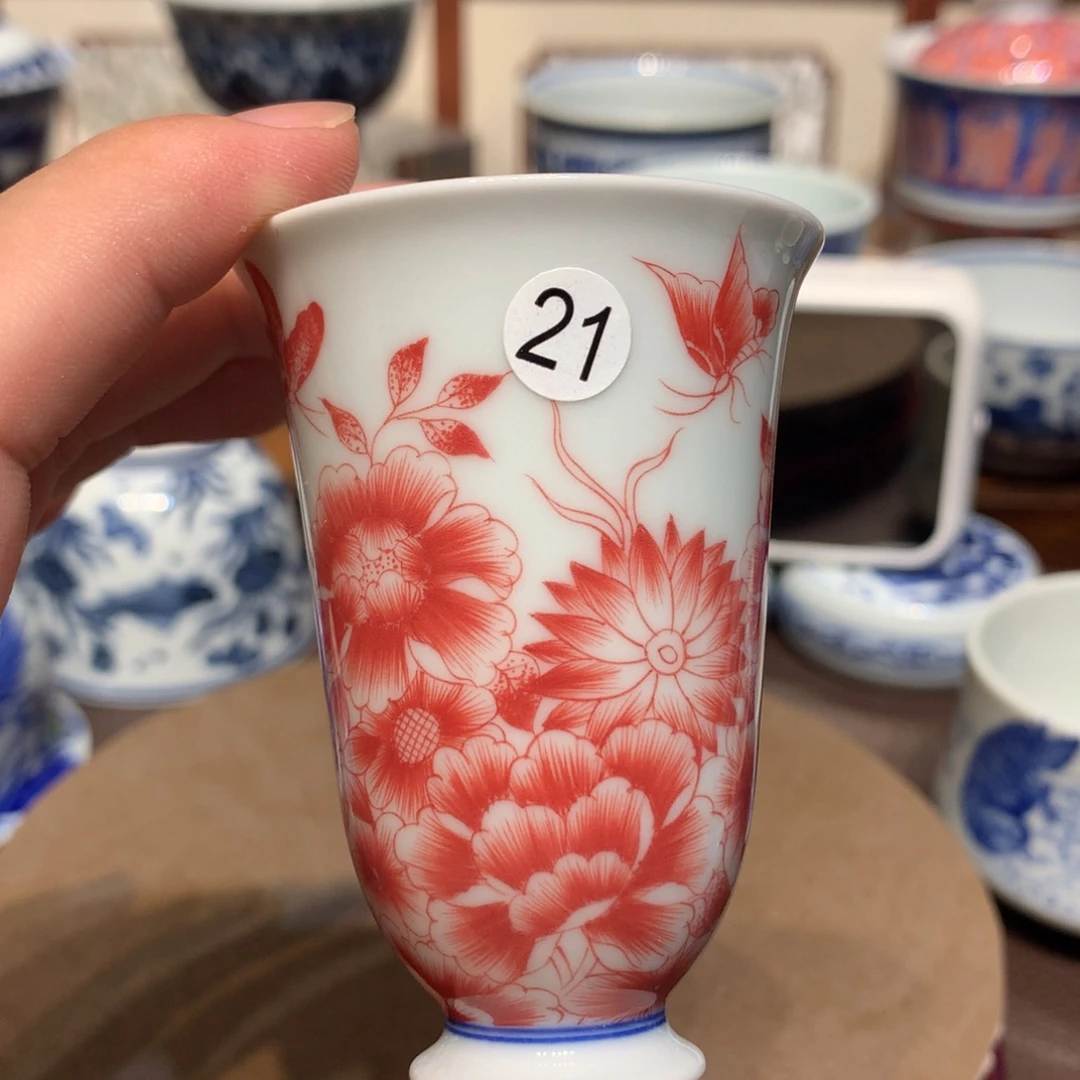 l***n21釉下红万花蚊香杯gr110