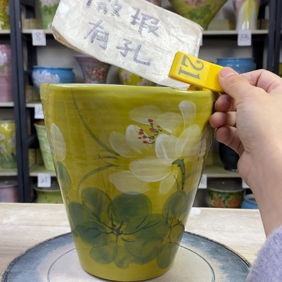 景德镇手工手绘陶瓷花盆