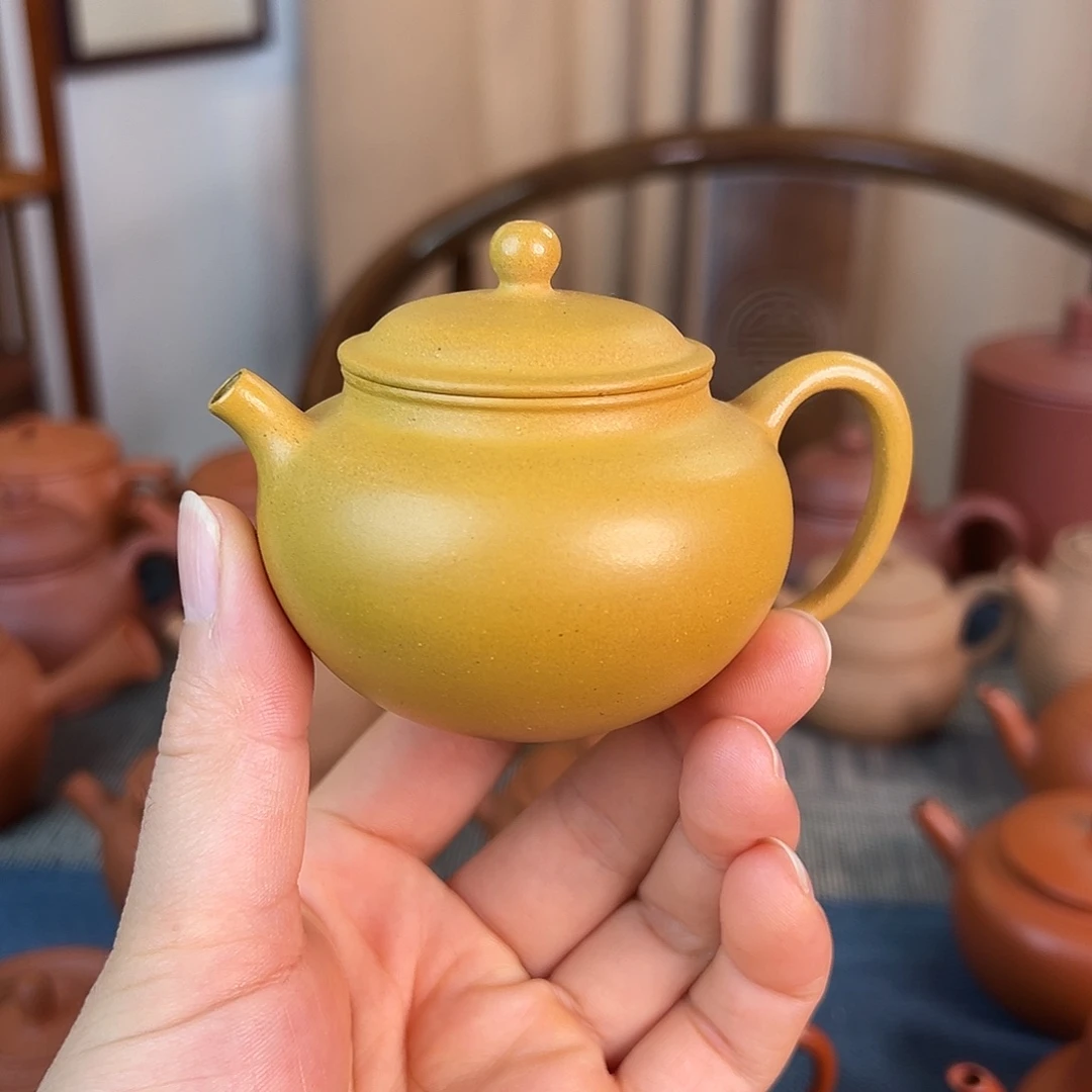 紫砂茶壶精品原矿 贡珠 黄金段泥 120cc