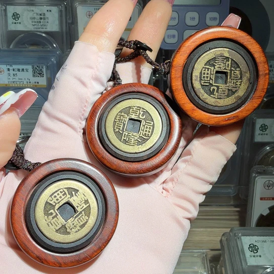 铜转钱手把件一个按分发货