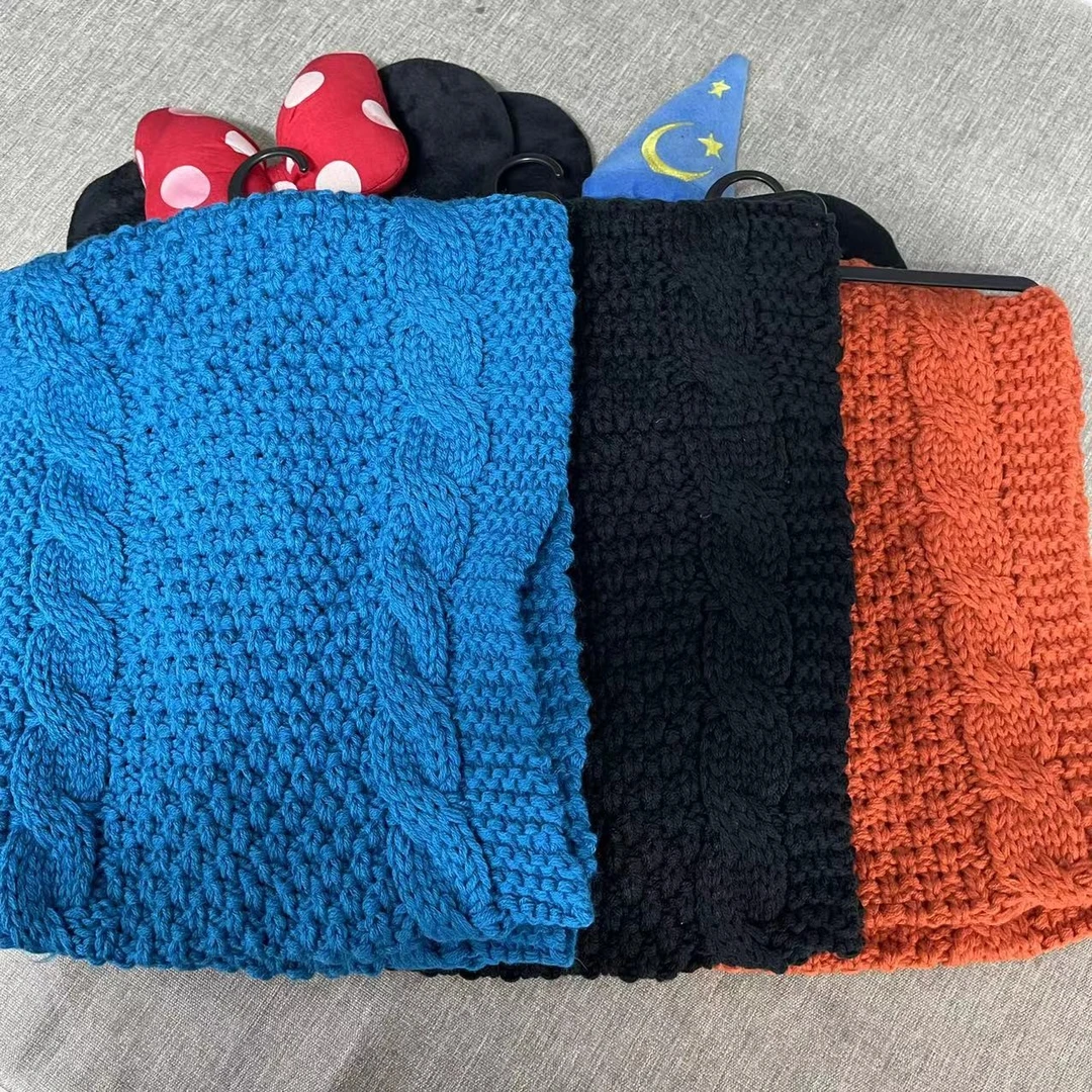 26402三色棒针粗针围脖