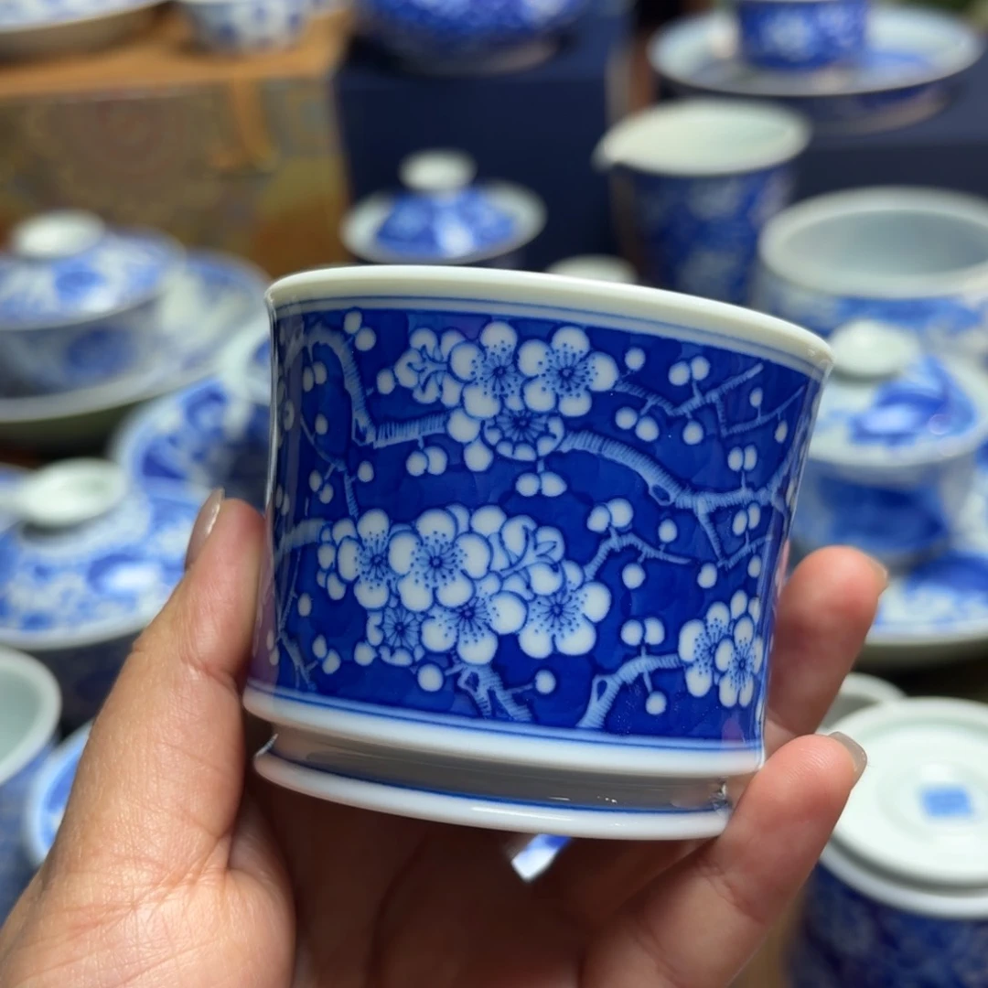 青花冰梅直桶杯……