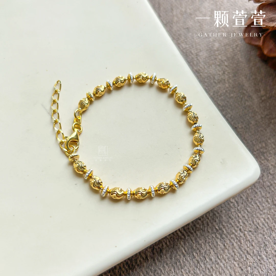 925银手链 【流光】一颗萱萱素银手链980006百搭时尚轻奢精美设计感