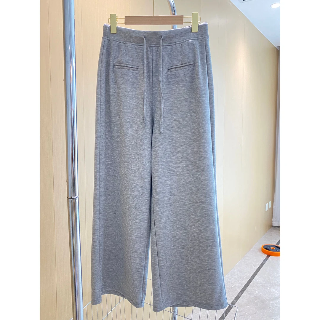 《运补6》【优可丝面料】遮肉显瘦宽松直简百搭抽绳休闲裤子PJ23