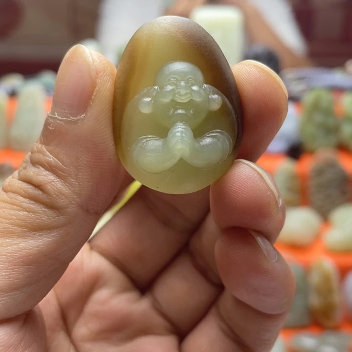 和田玉未镶嵌挂件