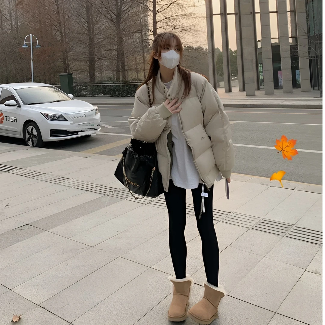 2024秋冬情侣款新款立领短款韩版时尚休闲加厚棒球服外套ins