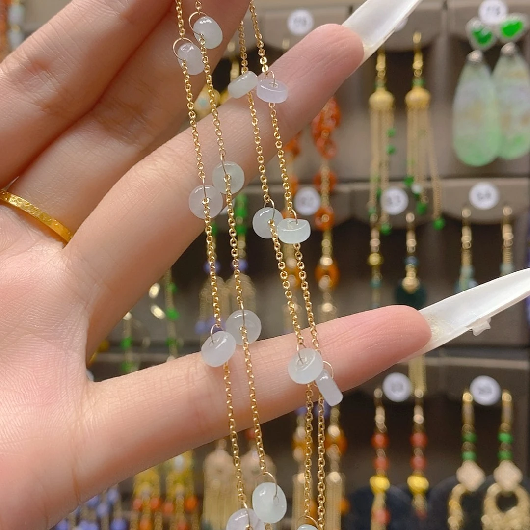 合金翡翠耳饰翡翠