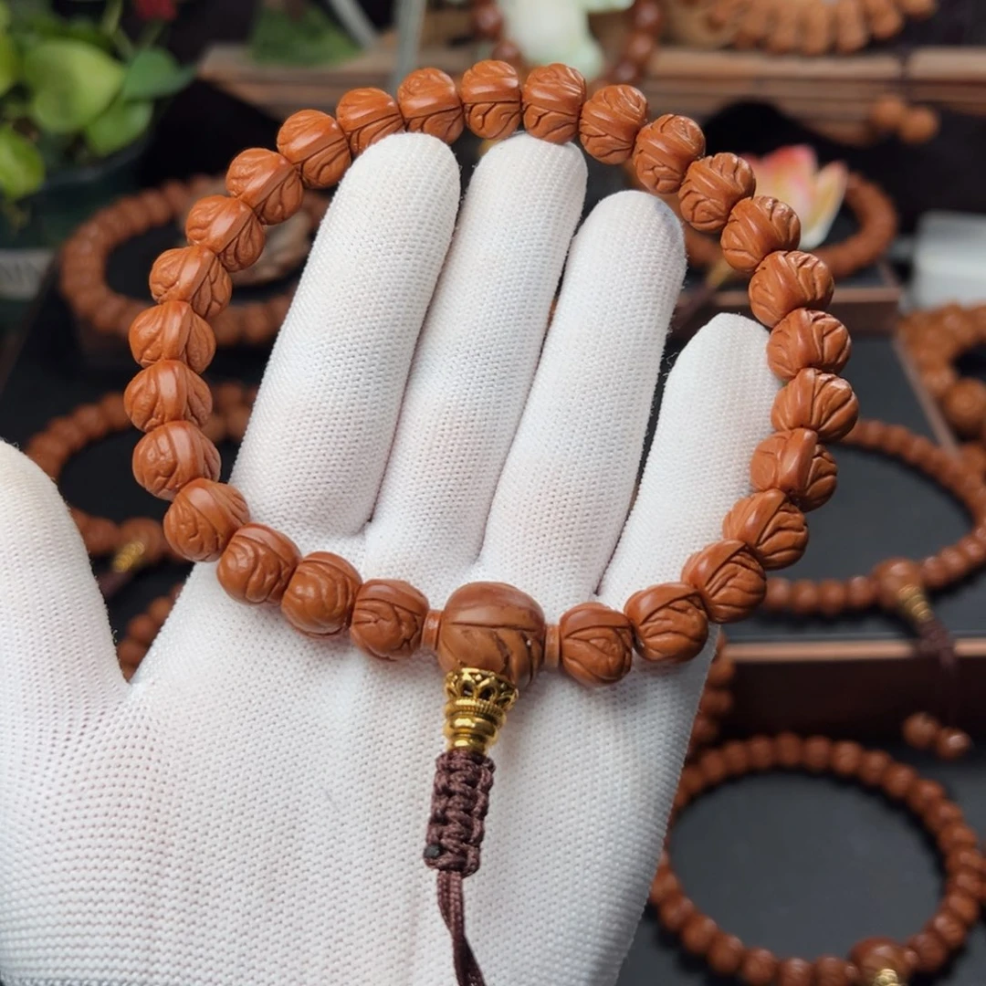 桃核吊坠玉龙脊手持13