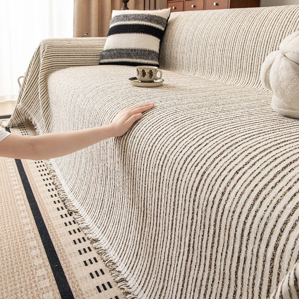 2025新款轻奢高级感四季通用雪尼尔沙发巾套罩防滑一片式沙发盖布