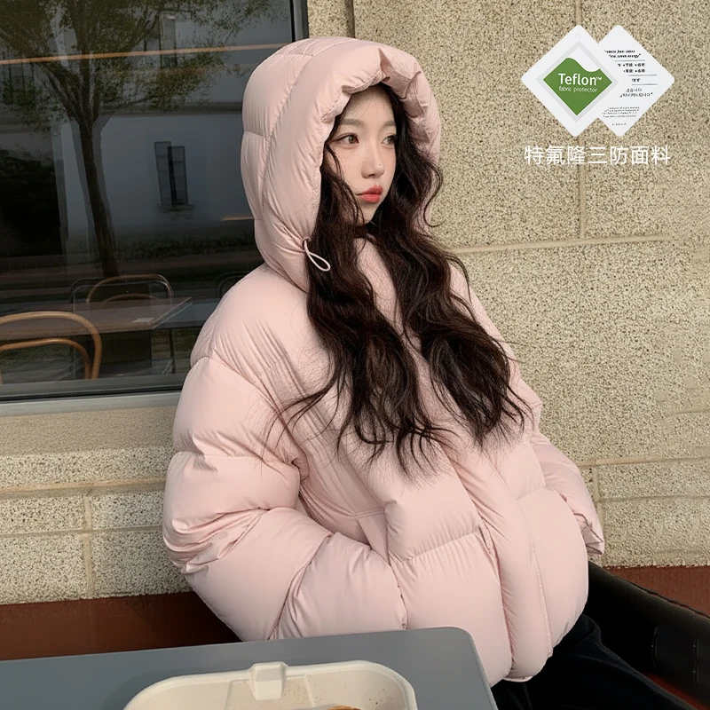 短款羽绒服女2025新款爆款新国标90白鸭绒高级品质外出外套连帽