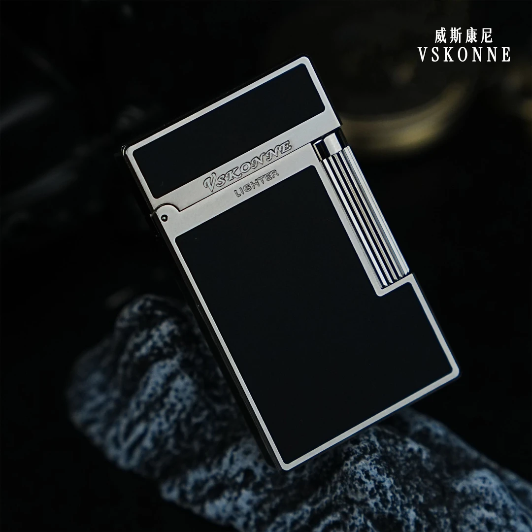 VSKONNE教父升级磨砂质感高档老板机纯铜朗声打火机套装男士经典商品图