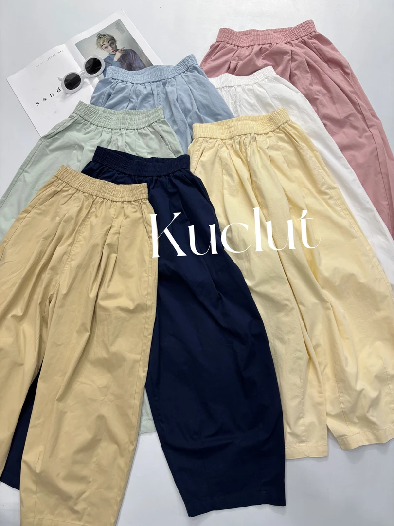 【纯棉】夏天必备韩版潮流休闲简约气球裤棉质宽松显瘦九分哈伦裤