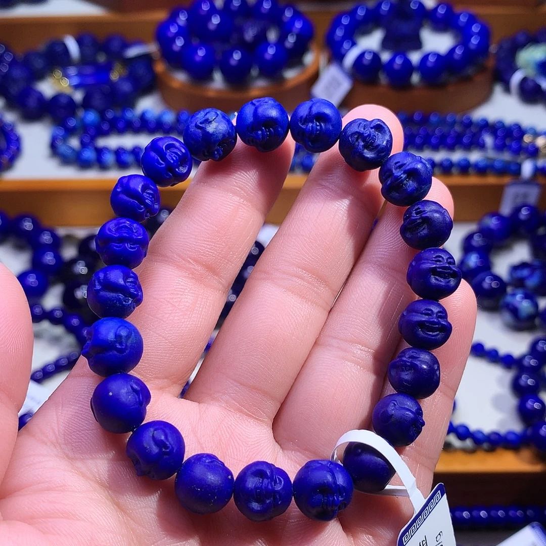 青金石未镶嵌手串9m特惠捡漏精工佛头2373