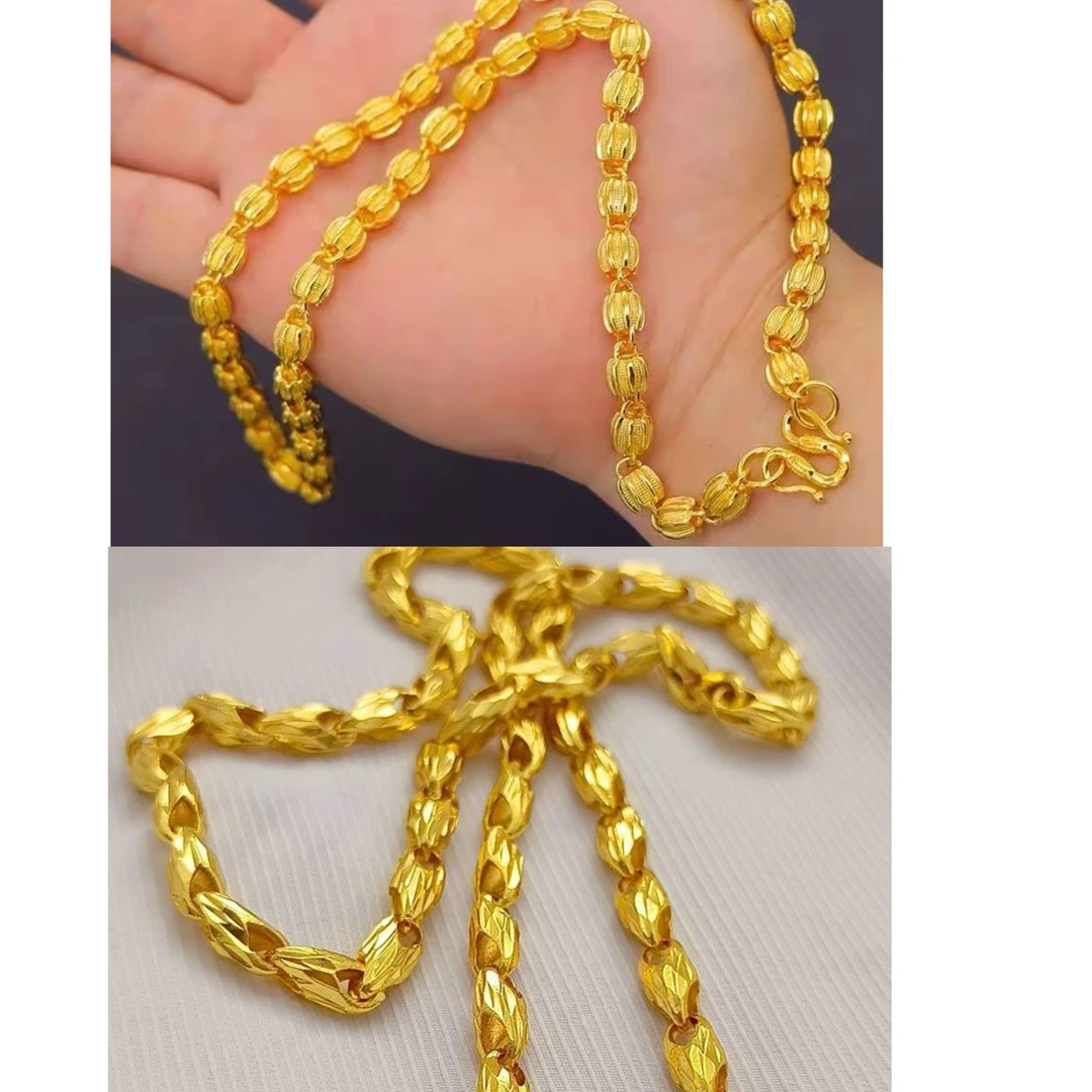 项链 实心核桃项链  麦穗项链