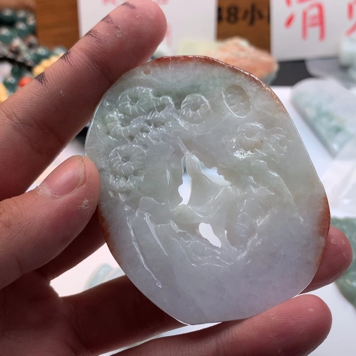 翡翠未镶嵌颈饰保真天然a货翡翠